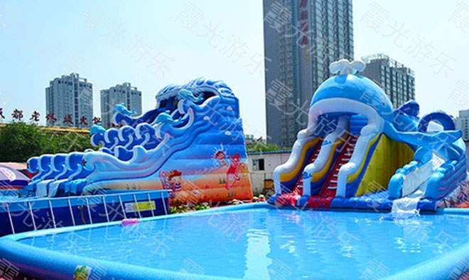 漳州鲨鱼充气游泳池