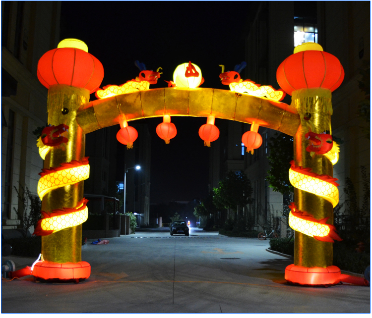 漳州夜光灯笼柱拱门
